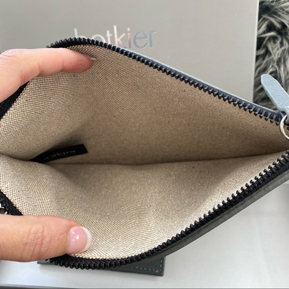 NWT Botkier genuine leather wristlet and card wallet gift set gray - Picture 2 of 5